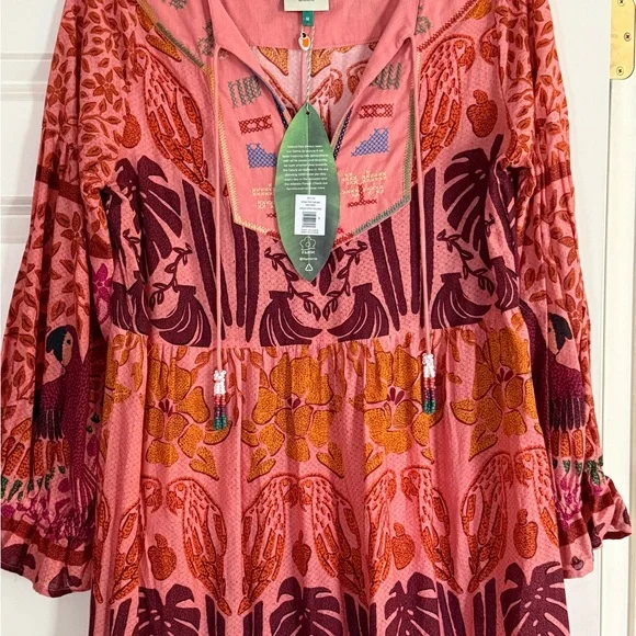 NWT Farm Rio Ainika Mccaws Print Maxi Dress Medium - Picture 8 of 8